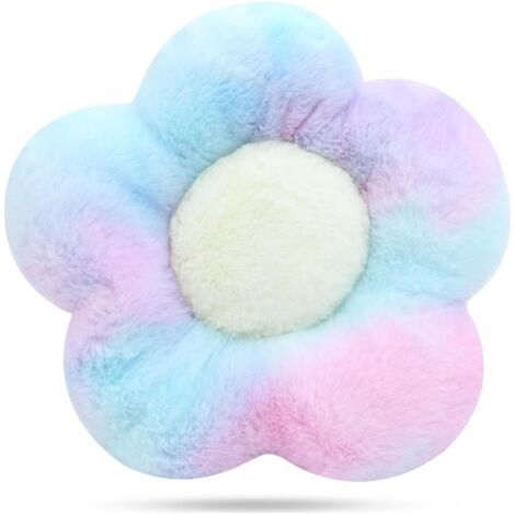 (35cm, Bunt) Blumenkissen 35cm, Stuhlkissen, Sitzkissen, Tatami-Kissen, niedliches Plüsch-Bodenkissen in Blumenform für Schlafzimmer, Sofa-Stuhl-Dekoration (1/5)