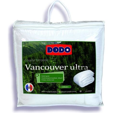 Dodo – Couette chaude Vancouver Ultra 220 x 240 cm – 300 g/m² – Enveloppe polycoton – Garnissage polyester hypoallergénique (1/7)