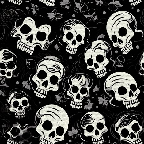 Tela decorativa para exteriores Oxford - Motivo de calavera I DX4602 (1/5)