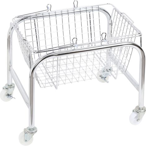 Panier de rangement pratique et résistant aux charges lourdes pour la chambre, la cuisine et le dortoir. Roulettes en plastique incluses. (1/5)