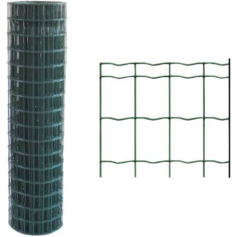 RETE ELETTROSALDATA PLASTIFICATA 76,2 x 63,5 Filo Ø mm. 1,6/2 - H. cm 100 x mt. 25