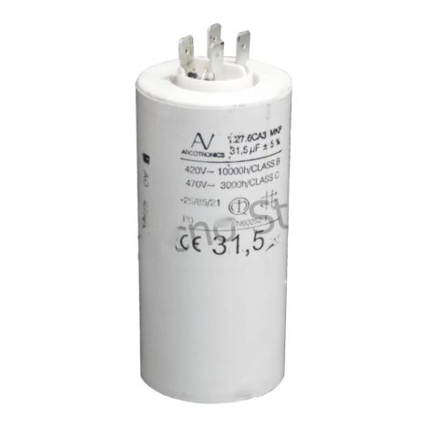 CAME 119RIR299 Condensatore 31,5 Uf Con Doppio Faston Ricambio