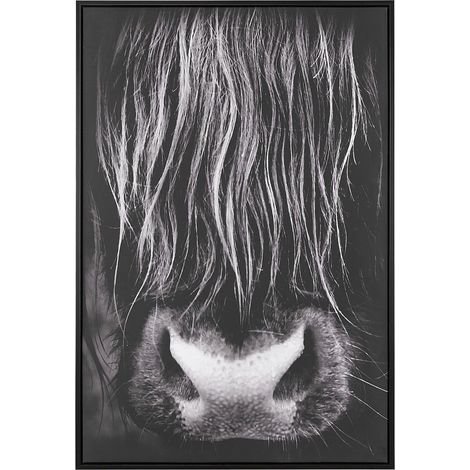 Stampa Artistica TOro Astratto Nero Cornice MDF Design Moderno 93 x 63 cm Galeata