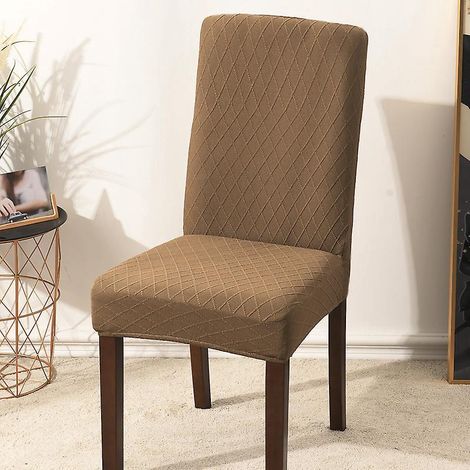 (marron, 1 Pices)housse De Chaise 1 Pices Couverture De Chaise De Lasthanne Jacquard Pattern Housse De Salle Manger Universel Housse De Protectio (1/5)