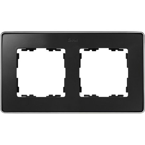 Plaque de finition Simon 82 detail zamak graphite chrome
