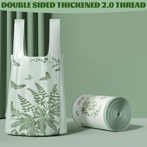 Sacs Poubelles - 46 x 63 cm - Parfum Artemisia - Poignée Transport - HDPE Épais - 15 L - 110 Pièces (1/5)
