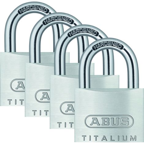 Abus – Cadenas à clé TITALIUM 40mm – Boîtier aluminium léger – Anse acier cémenté – Double verrouillage pour sécurité renforcée