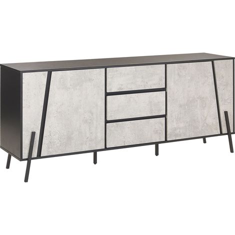 2 Door Sideboard BLACKPOOL Grey Concrete Effect (1/5)