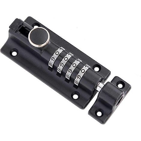 Verrou à combinaison, serrure à code, cadenas à combinaison étanche à 4 chiffres avec vis pour abris de jardin, renforcement de la maison, ateliers (1/4)