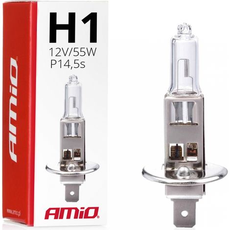 Lampadina alogena H1 12V 55W con filtro UV (E8) amio-01484 (1/3)