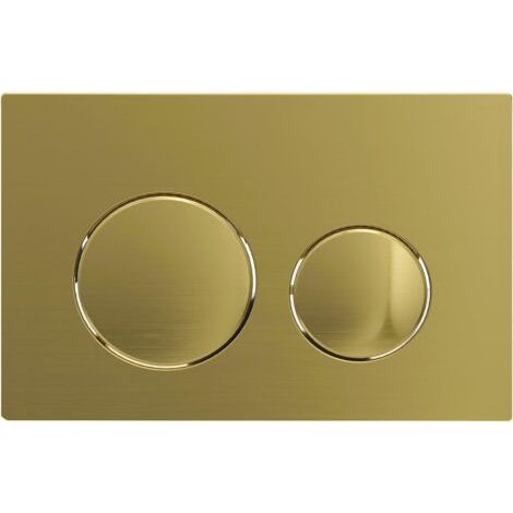 Pour Plaque de déclenchement Geberit Sigma20 pour rinçage double touche: doré (1/5)