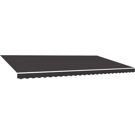 Tela de repuesto para toldo gris antracita 600x350 cm poliéster vidaXL (1/5)