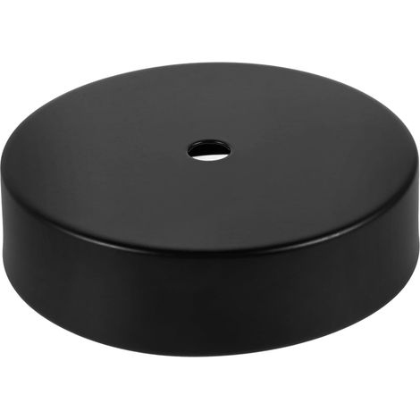 Round Table Lamp Base Made of Iron Certified Compatible Multifunction for Desk and Table Lamp Diameter 100 mm Black Folded Edge (1/5)