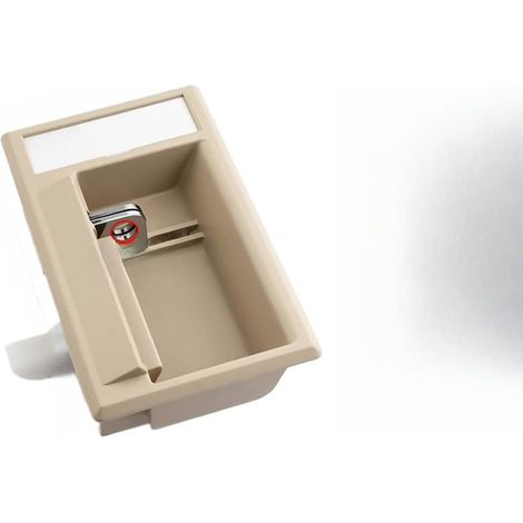 Möbelschloss aus ABS-Zinklegierung, 5,4 x 7,4 cm, beige, Schloss (F) (1/5)