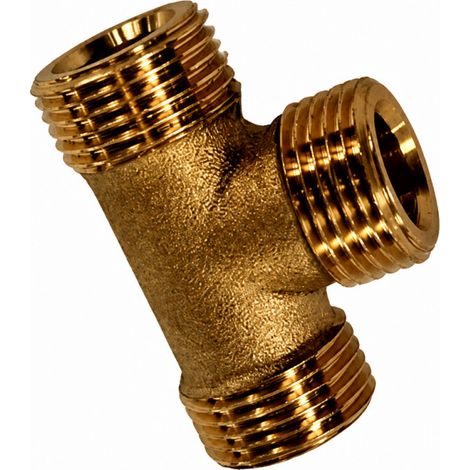 T-Stück Messing M/M 12x17, 3/8"