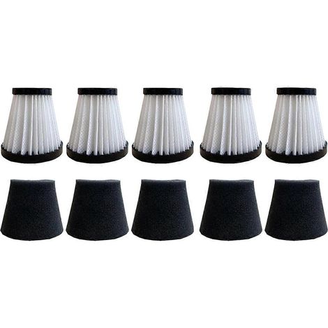 Lot de 5 filtres de rechange compatibles avec l'aspirateur à main Dirt Devil Scorpion, modèle F117. (1/5)