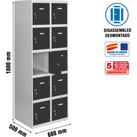 Simonrack Moderner Sichtschrank Anthrazit 1800x600x500 mm
