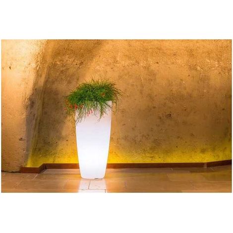 Pot lumineux rond mod. Agave H70 avec LED Multicolor avec Batterie (1/3)