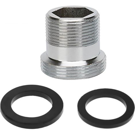 Adaptateur de robinet en laiton, filetage mâle de 22 mm vers filetage mâle de 18 mm, connecteur de robinet purificateur d'eau, adaptateur d'aérateur (hauteur 19,5 mm) (1/5)