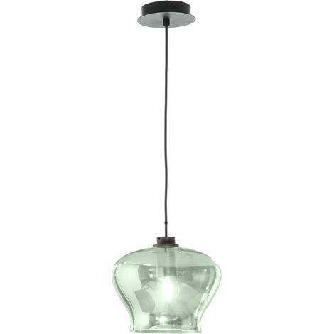 Suspension en verre design moderne Verve 1 - Vert foncé (1/2)