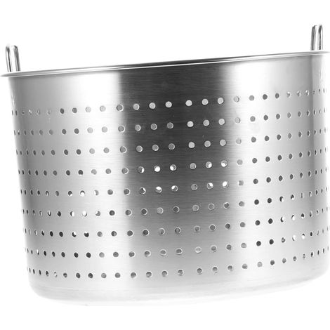 Panier à Fruits de Mer en Acier Inoxydable 35 Cm, Casserole Percée pour Mijoté et Friture, Résistant la Corrosion, Usage Culinaire, (1/5)