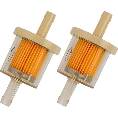 2pcs 8mm Small Fuel Filter for Motorcycle, Lawn Mower, Lawn Tractor Universal Filtration for Clean Performance and Long Lasting Engine Protection (1/5)