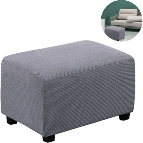fundas elásticas para taburetes de almacenamiento, protección contra manchas y arañazos, tejido de poliéster suave, instalación rápida, para salón/dormitorio. (1/5)