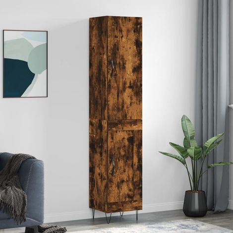 Highboard Räuchereiche 34,5x34x180 cm Holzwerkstoff