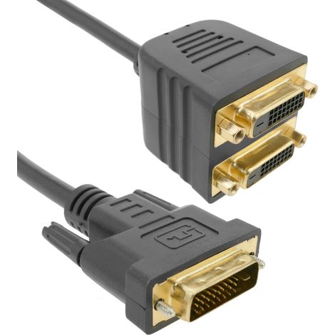 BeMatik - Cable duplicador pasivo de 1 DVI a 2 DVI
