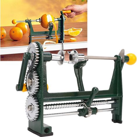 Éplucheur de pommes en acier inoxydable, épluchage rapide, résistant à l'usure, multifonction pour éplucher les poires, les oranges, les citrons et autres légumes. (1/5)