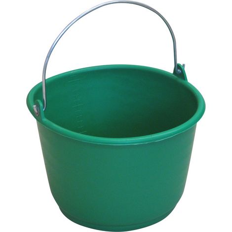 10PZ SECCHIO IN PLASTICA GRADUATO  lt. 18 - col. Verde