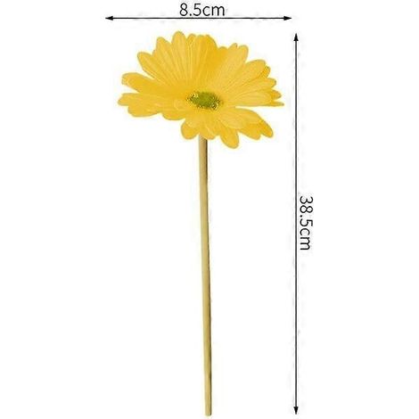 Décoration de table DIY avec de petites marguerites colorées, bouquet de chrysanthèmes sauvages artificiels, fleurs artificielles pour la décoration du jardin et du salonjaune (1/5)