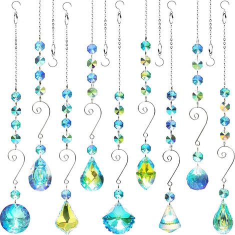 Accessoire de protection solaire, lot de 9, verre, 40 cm, multicolore (1/5)