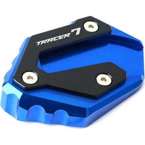 (Tracer7 Bleu) Compatible avec YAMAHA Tracer 700 GT 2015-2020 et Tracer 7 GT 2021-2022. Pièces détachées pour moto Tracer 700GT : béquille latérale, extension, coussinet Maxpower. (1/2)