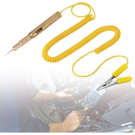 Stylo testeur de circuit de Automobile DC 6V 12V 24V avec Ampoule LED rouge vert lampe temoin Convient pour les voitures, les camions, les motos, les bateaux et plus encore (1/5)