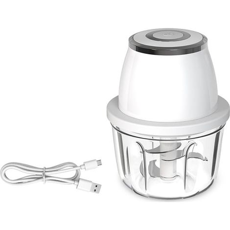 Mini robot culinaire avec moteur de 28 001 tr/min, chargement USB, batterie au lithium rechargeable, idéal pour hacher la viande (1/4)