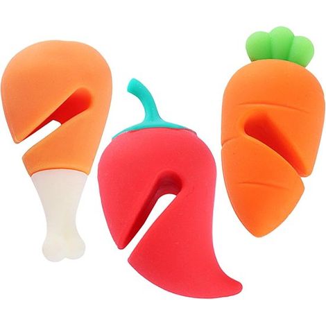 Support de couvercle anti-débordement, accessoire de cuisine 3 pièces. Empêche les débordements. Support de couvercle en silicone, butée anti-débordement, support pour couvercle de casserole. (1/5)