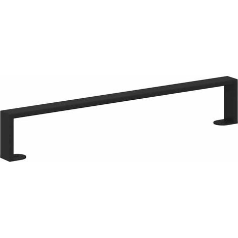 Lot de 2 pieds de meuble en U 596 x 40 x 10 cm design moderne robuste intérieur extérieur en fer noir (1/5)