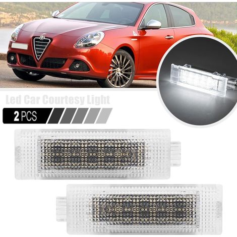 2X Eclairage intérieur LED feux de porte de voiture éclairage de coffre éclairage de boîte à gants blanc compatible avec Giulietta Mito Brera GT Spider Giulia Stelvio 166 147 156 159 4C (1/5)