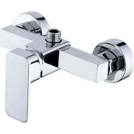 Robinet de douche thermostatique, mural chromé moderne avec mitigeur de douche pour eau froide et chaude (1/5)