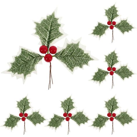 de Noël OUNONA ornements de houx résistants 6 pièces et (1/5)