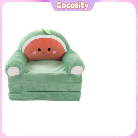 Cocosity Fauteuil de dossier de canapé pliable en peluche pour enfants (Rose)Mignon De Bande Dessinée Pliable meuble divan Vert (1/5)