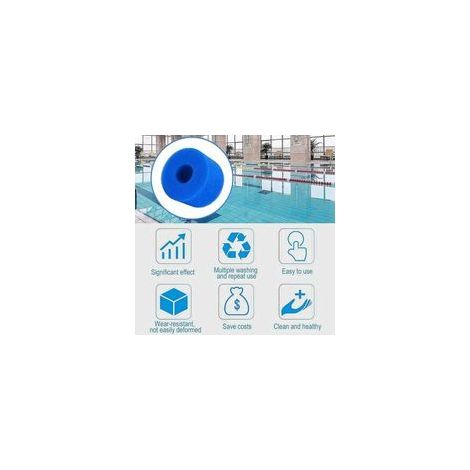 Lot de 8 filtres en mousse de type S1, spa pour Intex S1, réutilisables, pour piscine de type S1, pour piscine, aquarium, spa. (1/4)