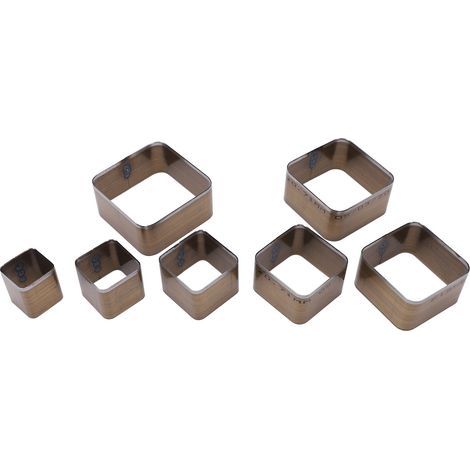 7 Pièces Emporte-pièce en Acier Rapide pour Cuir, Formes Tétragonales Arrondies 20‑50mm, 7 Tailles Différentes, Matrices de Découpe (1/5)