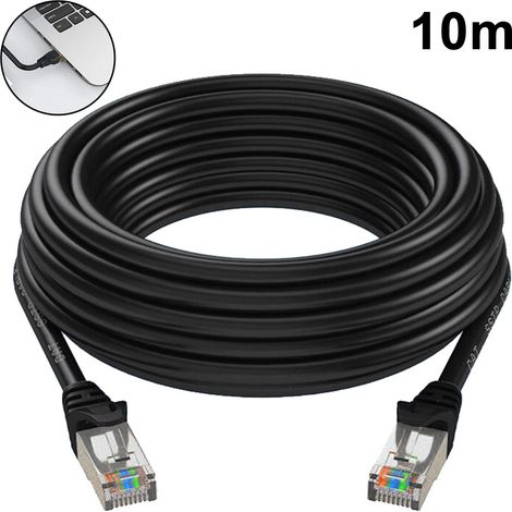 Cable Ethernet Cat6 - Plat - 1000 Mbit/s - Connecteurs RJ45 Sans Accrochage - Pour Routeur Ordinateur Console - 1 Pièce (1/5)