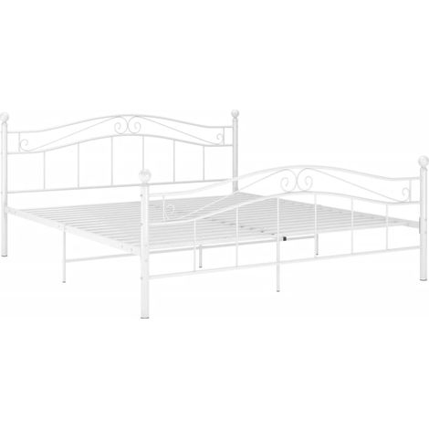 Maison Exclusive - Bett Weiß Metall 200x200 cm