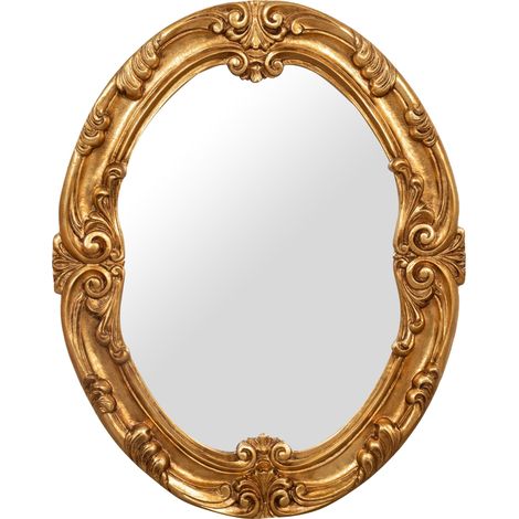 MIROIR MURAL EN BOIS AVEC FINITION FEUILLE D'OR ANTIQUE FABRIQUÉ EN ITALIE