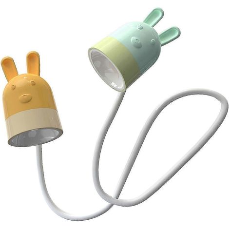 Lampe de lecture pour enfants, lampe de lecture mignonne pour lire au lit, lampe de lecture LED flexible autour du cou (lapin) (1/5)