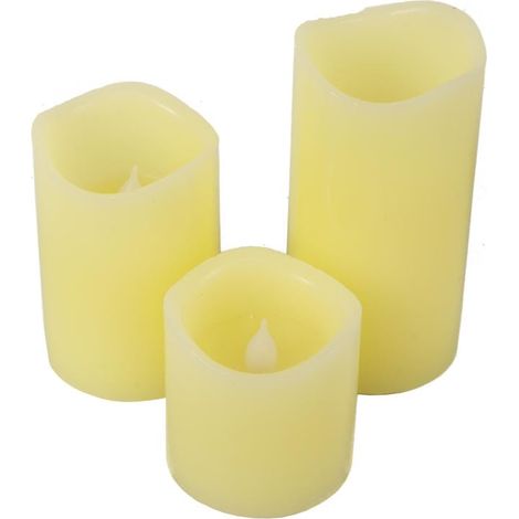 Set di candele natalizie a LED di diverse altezze (1/3)