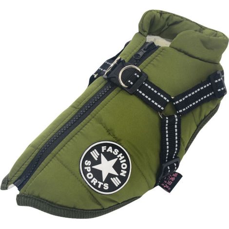 Vêtements d'automne et d'hiver pour chiens Vêtements rembourrés en coton chaud imperméable pour animaux de compagnie(M)
